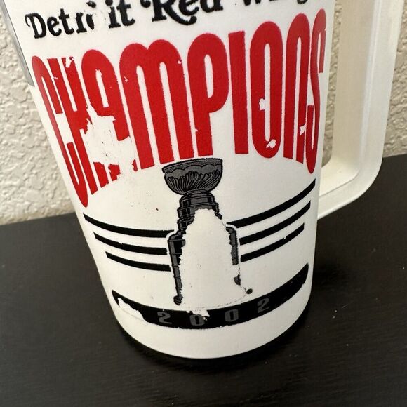 2002 Detroit Red Wings Stanley Cup Super Thermo Insulated 22 Oz Mug Hockey NHL - Picture 6 of 9